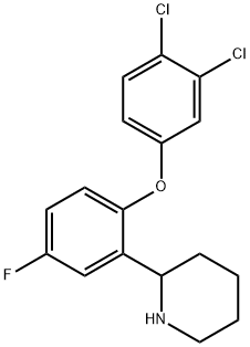 2-(2-(3,4-Dichlorophenoxy)-5-Fluorophenyl)Piperidine 结构式