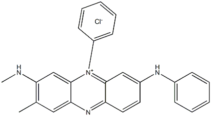 Phenazinium, 2-methyl-3-(methylamino)-5-phenyl-7-(phenylamino)-, chloride 结构式