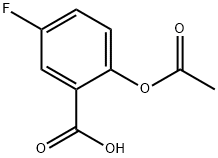 2-乙酰氧基-5-氟苯甲酸 结构式