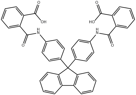 2-{[4-(9-{4-[(2-carboxybenzoyl)amino]phenyl}-9H-fluoren-9-yl)anilino]carbonyl}benzoic acid 结构式