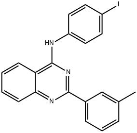 N-(4-iodophenyl)-2-(3-methylphenyl)quinazolin-4-amine 结构式