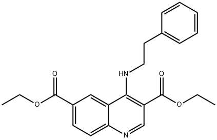 diethyl 4-[(2-phenylethyl)amino]-3,6-quinolinedicarboxylate 结构式