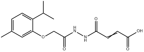 (E)-4-{2-[2-(2-isopropyl-5-methylphenoxy)acetyl]hydrazino}-4-oxo-2-butenoic acid 结构式