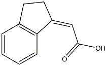 2-(1,2-dihydroinden-3-ylidene)acetic acid 结构式