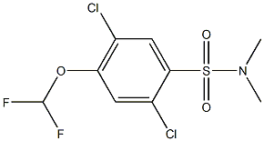 2,5-dichloro-4-(difluoromethoxy)-N,N-dimethylbenzene-1-sulfonamide 结构式