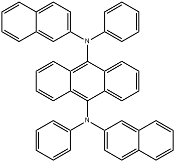 9,10-双[N-(2-萘基)苯胺基]蒽 结构式