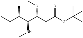 3R,4S,5S)-叔丁基3-甲氧基-5-甲基-4-(甲基氨基)庚酸酯 结构式