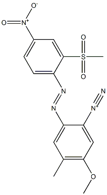 Benzenediazonium, 5-methoxy-4-methyl-2-[2-[2-(methylsulfonyl)-4-nitrophenyl]diazenyl]- 结构式
