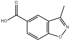 3-甲基-1,2-苯异F唑-5-羧酸 结构式