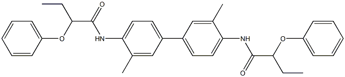 N-{3,3'-dimethyl-4'-[(2-phenoxybutanoyl)amino][1,1'-biphenyl]-4-yl}-2-phenoxybutanamide 结构式