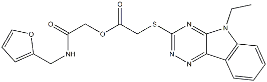 2-[(2-furylmethyl)amino]-2-oxoethyl [(5-ethyl-5H-[1,2,4]triazino[5,6-b]indol-3-yl)sulfanyl]acetate 结构式