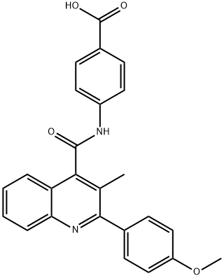 Benzoic acid, 4-[[[2-(4-methoxyphenyl)-3-methyl-4-quinolinyl]carbonyl]amino]- 结构式
