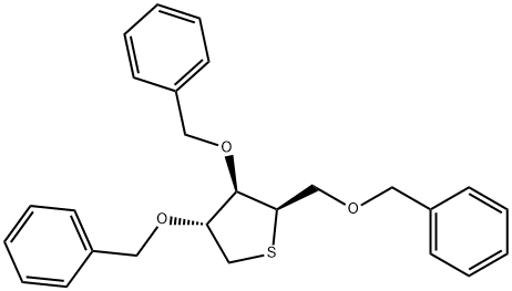 (2S,3S,4S)-3,4-bis(benzyloxy)-2-((benzyloxy)methyl)tetrahydrothiophene 结构式
