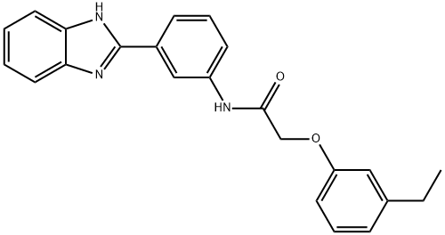 N-[3-(1H-benzimidazol-2-yl)phenyl]-2-(3-ethylphenoxy)acetamide 结构式