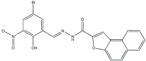 N'-{5-bromo-2-hydroxy-3-nitrobenzylidene}naphtho[2,1-b]furan-2-carbohydrazide 结构式