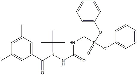 diphenyl ({[2-tert-butyl-2-(3,5-dimethylbenzoyl)hydrazino]carbonyl}amino)methylphosphonate 结构式