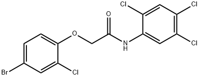 2-(4-bromo-2-chlorophenoxy)-N-(2,4,5-trichlorophenyl)acetamide 结构式