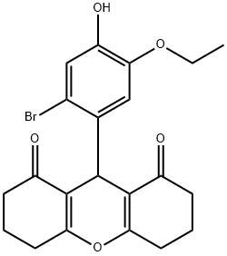 9-(2-bromo-5-ethoxy-4-hydroxyphenyl)-3,4,5,6,7,9-hexahydro-1H-xanthene-1,8(2H)-dione 结构式