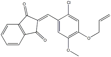 2-[4-(allyloxy)-2-chloro-5-methoxybenzylidene]-1H-indene-1,3(2H)-dione 结构式
