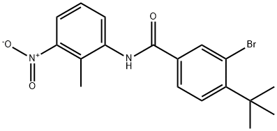 3-bromo-4-(tert-butyl)-N-(2-methyl-3-nitrophenyl)benzamide 结构式
