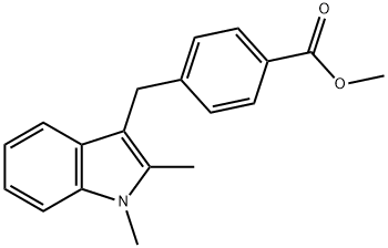 Benzoic acid, 4-[(1,2-dimethyl-1H-indol-3-yl)methyl]-, methyl ester 结构式