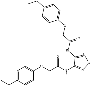 2-(4-ethylphenoxy)-N-(4-{[2-(4-ethylphenoxy)acetyl]amino}-1,2,5-oxadiazol-3-yl)acetamide 结构式