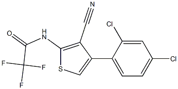 N-[3-cyano-4-(2,4-dichlorophenyl)-2-thienyl]-2,2,2-trifluoroacetamide 结构式