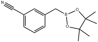 3-((4,4,5,5-tetraMethyl-1,3,2-dioxaborolan-2-yl)Methyl)benzonitrile 结构式