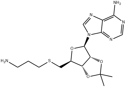 S-(3-amino-propyl)-O2',O3'-isopropylidene-5'-thio-adenosine 结构式