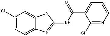 2-chloro-N-(6-chloro-1,3-benzothiazol-2-yl)pyridine-3-carboxamide 结构式