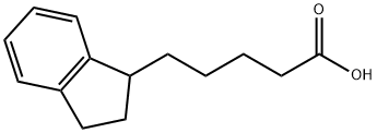 5-(2,3-dihydro-1H-inden-1-yl)pentanoic acid 结构式