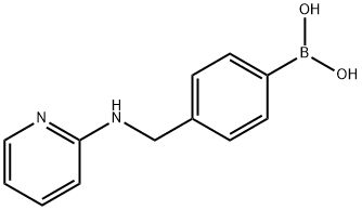 4-[(2-吡啶氨基)甲基]苯基]硼酸 结构式