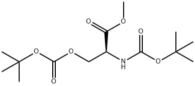 N,O-双(叔丁氧基羰基)-L-丝氨酸甲酯 结构式