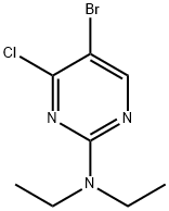 5-溴-4-氯-N,N-二乙基嘧啶-2-胺 结构式