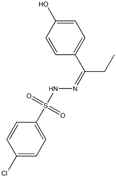 4-chloro-N'-[1-(4-hydroxyphenyl)propylidene]benzenesulfonohydrazide 结构式