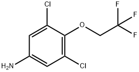 3,5-二氯-4-(2,2,2-三氟乙氧基)苯胺 结构式