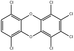 1,2,3,4,6,9-六氯二苯并对二恶英 结构式
