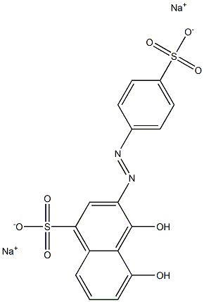 1-Naphthalenesulfonic acid, 4,5-dihydroxy-3-[(4-sulfophenyl)azo]-, disodium salt 结构式