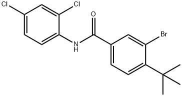 3-bromo-4-(tert-butyl)-N-(2,4-dichlorophenyl)benzamide 结构式