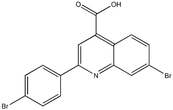 7-bromo-2-(4-bromophenyl)quinoline-4-carboxylic acid 结构式