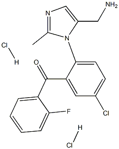 Methanone, [2-[5-(aminomethyl)-2-methyl-1H-imidazol-1-yl]-5-chlorophenyl](2-fluorophenyl)-, dihydrochloride 结构式