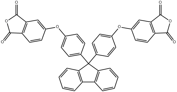 9,9-BIS(3,4-DICARBOXYPHENYL)FLUORENE DIANHYDRIDE 结构式
