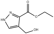 4-(HYDROXYMETHYL)-1H-PYRAZOLE-3-CARBOXYLIC ACID ETHYL ESTER 结构式