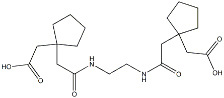 [1-(2-{[2-({[1-(carboxymethyl)cyclopentyl]acetyl}amino)ethyl]amino}-2-oxoethyl)cyclopentyl]acetic acid 结构式