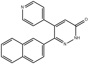6-(萘-2-基)-5-(吡啶-4-基)哒嗪-3(2H)-酮 结构式