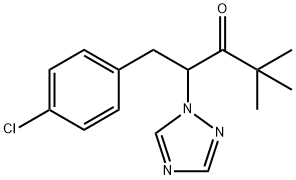 1-(4-氯苯基)-4,4-二甲基-2-(1,2,4-三唑-1-基)戊三-3-酮 结构式