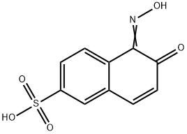 2-Naphthalenesulfonic acid, 5,6-dihydro-5-(hydroxyimino)-6-oxo- 结构式