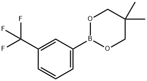 5,5-dimethyl-2-[3-(trifluoromethyl)phenyl]-1,3,2-dioxaborinane 结构式