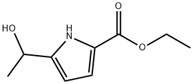 ethyl 5-(1-hydroxyethyl)-1H-pyrrole-2-carboxylate 结构式