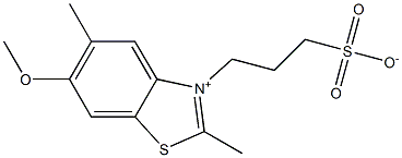 Benzothiazolium,6-methoxy-2,5-dimethyl-3-(3-sulfopropyl)-,innersalt 结构式